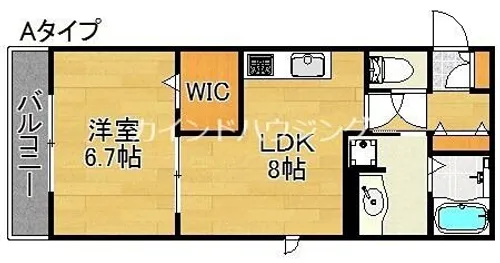 ディアコート【A101号室】の間取り