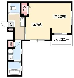 エクスランス月見坂【1階】の間取り