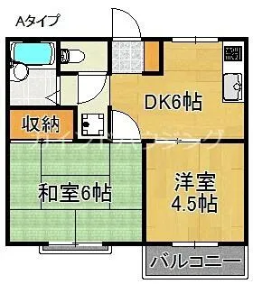 サニーコート泉佐野A棟B棟【1階】の間取り