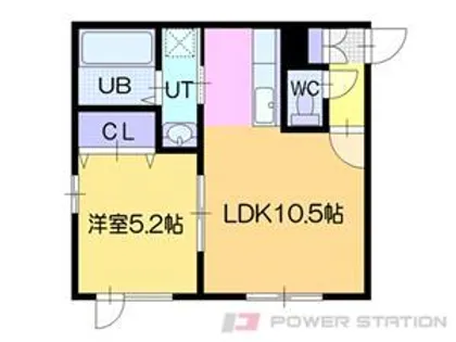アレックス野幌【1階】の間取り