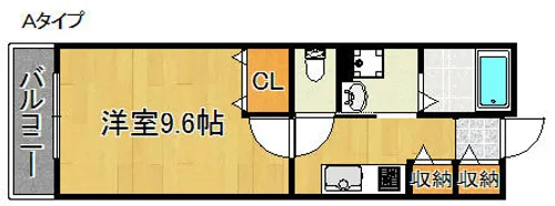 1Kの間取り画像