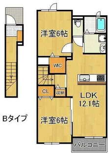 コンソラトゥール【2階】の間取り
