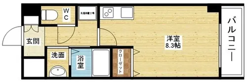 ウィスタリア新北野【3階】の間取り