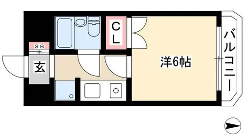 新栄ロイヤルハイツ【5B号室】の間取り