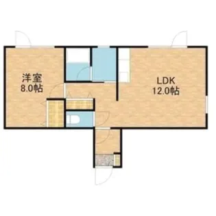 川沿ハイツ【2階】の間取り