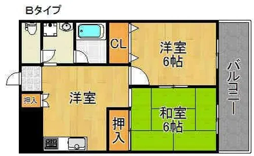 LakiaMaisonAbiko【1階】の間取り