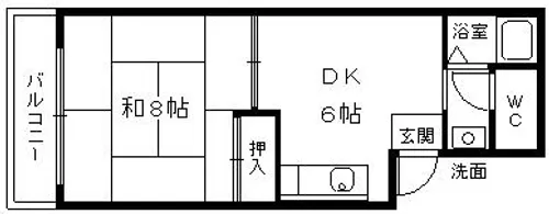 サンライズ紫野【C-101号室】の間取り