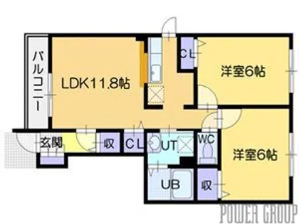 メゾン南Ⅱ【1階】の間取り