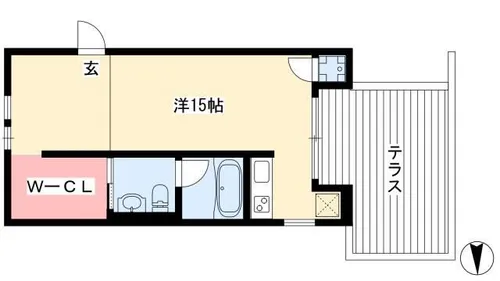 コレクション城西South【0101号室】の間取り