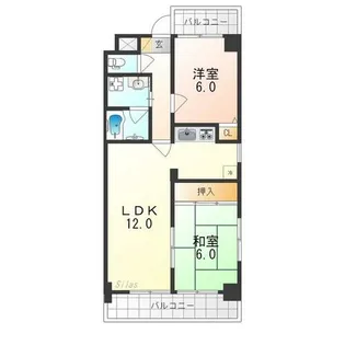 Uresidence二条城【4階】の間取り