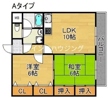 ロイヤル安立【5階】の間取り