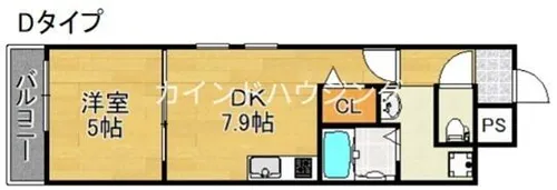 フジパレス清水丘Ⅱ番館【1階】の間取り