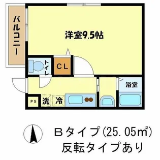 京洛マンション【1階】の間取り