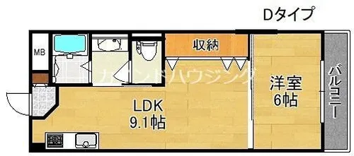 アメニティ住之江【2階】の間取り