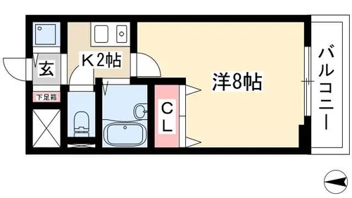 LUMINOUS TSURUMAKOEN【8階】の間取り