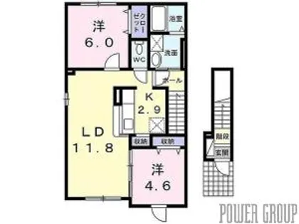 チェリーブロッサム【2階】の間取り