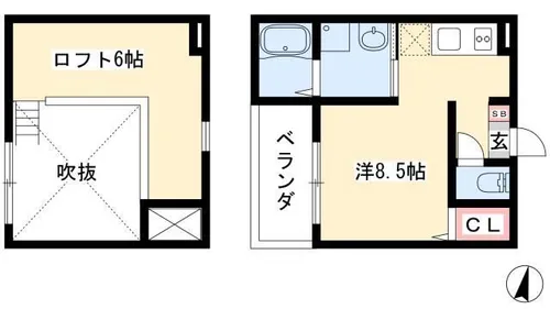 エリュート【2階】の間取り