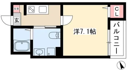 N&A home露橋【102号室】の間取り