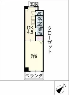 トレル朝倉【202号室】の間取り