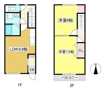 MAISONETTE GRACIA(メゾネット グラシア)B棟【1階】の間取り