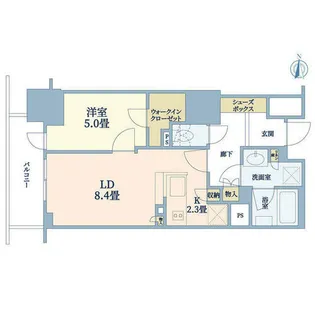 ローレルタワー御堂筋本町【4階】の間取り