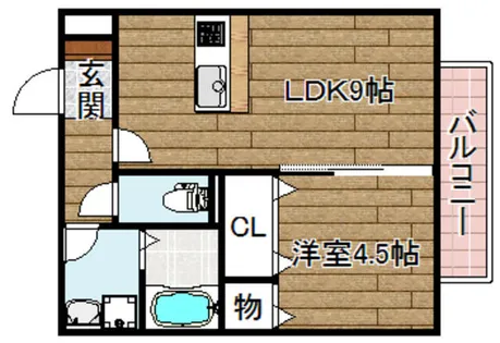 メゾン・クレール【102号室】の間取り