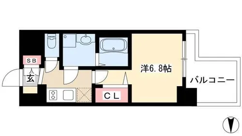 プレサンス錦プレミアム【0609号室】の間取り