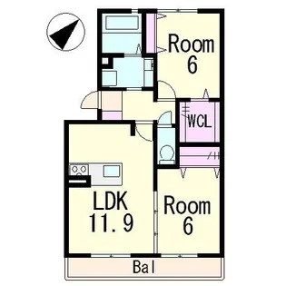 アルタ小柿ビュー【2階】の間取り