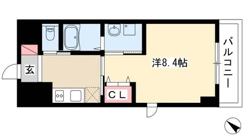 ブルーシャトー【1階】の間取り