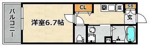 tentree神戸鈴蘭台【1階】の間取り