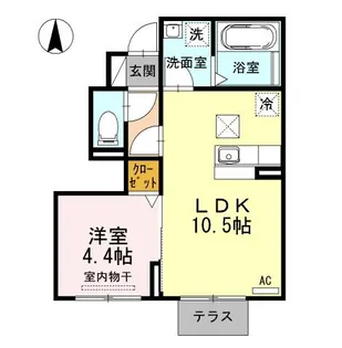 セジュール古橋Ⅱ【1階】の間取り