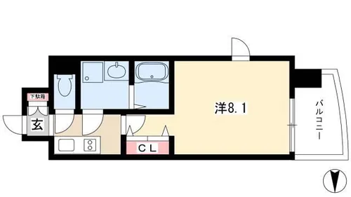 プレサンス栄モード【1103号室】の間取り