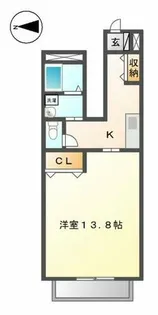 ユースコーポ晴丘【1階】の間取り