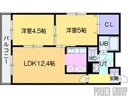 ロイヤルパレス23【2階】の間取り