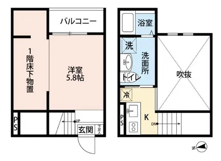 Cuore Sasashima【1階】の間取り