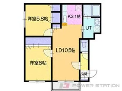 エレガント北斗B棟【4階】の間取り