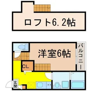 ルノンキュール【1階】の間取り