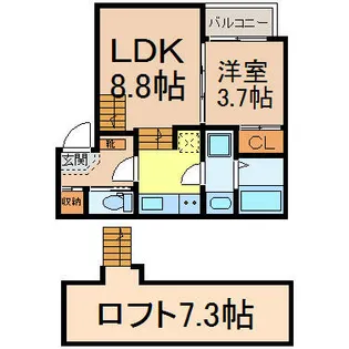 ディアマンテ【2階】の間取り
