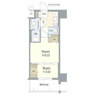 エスリード栄エステージ【9階】の間取り