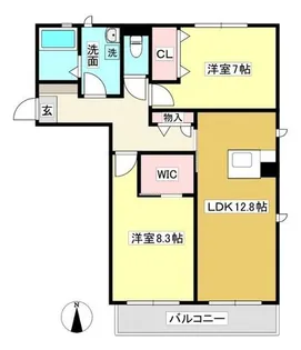 ヴェルドミールB【2階】の間取り