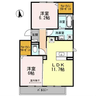 クレセントⅥ【2階】の間取り