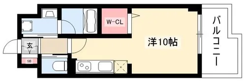 レジデンスSUN.K【0605号室】の間取り