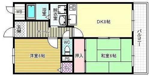 ヴェルデ亜登夢【1階】の間取り