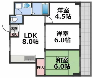 ピアメゾン深江【5階】の間取り