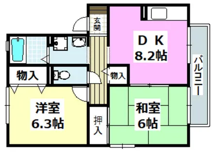 グランメール【1階】の間取り