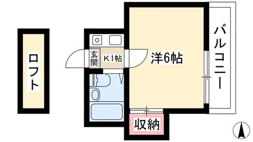 レオパレス本陣第3【203号室】の間取り