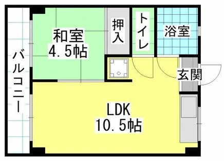 アベニュー片野【4階】の間取り