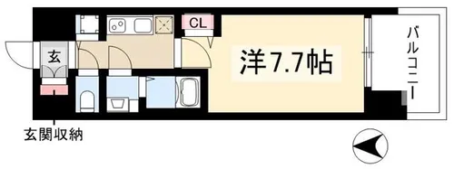 プレサンスジェネ栄【0406号室】の間取り