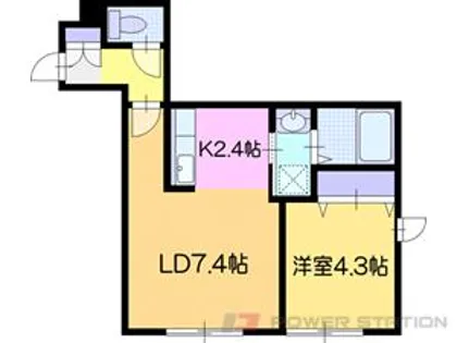 alivio東野幌(アリビオ)【2階】の間取り