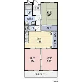 ハイツみやび【2階】の間取り